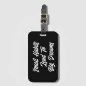 モダン感動的クール文字引用文メンズ ラゲッジタグ (正面縦)
