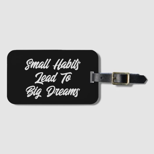 モダン感動的クール文字引用文メンズ ラゲッジタグ (正面横)