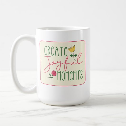 モダン感動的フローラ コーヒーマグカップ (左)