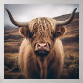 モダン感性高地の牛のポスター壁アートプリント ポスター (正面)