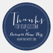 「モダン感謝していお前のカスタムだ！」 ビジネス ラウンドシール (正面)