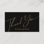 モダン感謝していの金ゴールド・スクリプト エンクロージャーカード (正面)