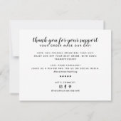 モダン感謝していはサポートカード サンキューカード (裏面)