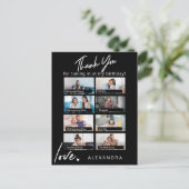 モダン感謝していエレガント生誕生写真コラージュ ポストカード (スタンド正面)