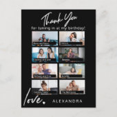 モダン感謝していエレガント生誕生写真コラージュ ポストカード (正面)