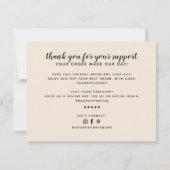 モダン感謝していサポート・カード サンキューカード (裏面)