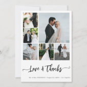 モダン感謝していシンプル写真コラージュのラヴ結婚ィズ カード (正面)