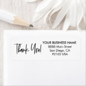 モダン感謝していスクリプトの差出人住所 ラベル (インサイチュ)