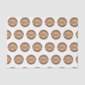 モダン感謝していビジネスkraft bow brownパターン 薄葉紙 (正面)
