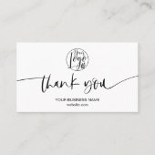 モダン感謝していミニマル白黒の台本の順序は 名刺 (正面)