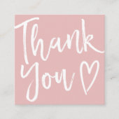 モダン感謝してい台詞を指示ミニマルする スクエア名刺 (正面)