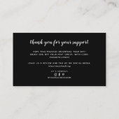 モダン感謝してい小を支える 名刺 (裏面)