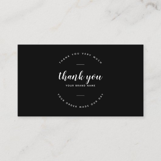 モダン感謝してい小を支える 名刺 (正面)