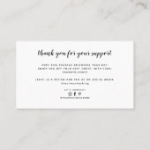 モダン感謝してい小を支える 名刺 (裏面)