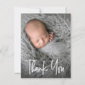 モダン感謝してい赤ちゃん サンキューカード (正面)