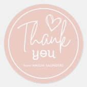 モダン感謝してい赤面のミニマル ラウンドシール (正面)