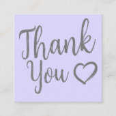 モダン感謝してい順序は紫ミニマルの スクエア名刺 (正面)