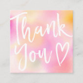 モダン感謝してい順序をスクリプトで指定グラデーションする スクエア名刺 (正面)