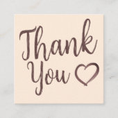 モダン感謝していNatural Creamを注文 スクエア名刺 (正面)