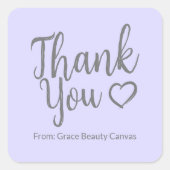 モダン感謝していPurpleのブミニマルラシ スクエアシール (正面)