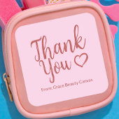 モダン感謝していRed Pinkのスクリプミニマルトをブラシ スクエアシール