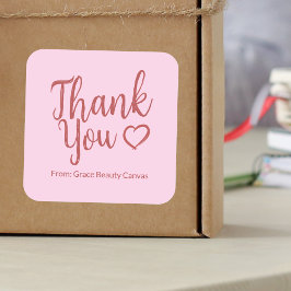 モダン感謝していRed Pinkのスクリプミニマルトをブラシ スクエアシール