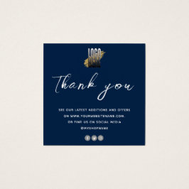 モダン感謝ジュエリー気にカードとロゴ