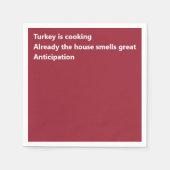 モダン感謝祭ミニマル俳句 スタンダードカクテルナプキン (正面)