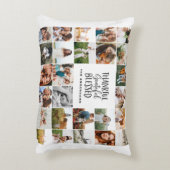 モダン感謝賛美数々の写真エレガント脚本 アクセントクッション (裏面(縦))