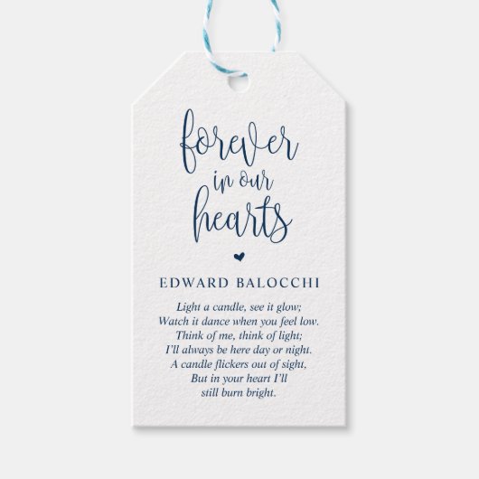モダン慰霊蝋燭葬祭ラベル ギフトタグ (正面)