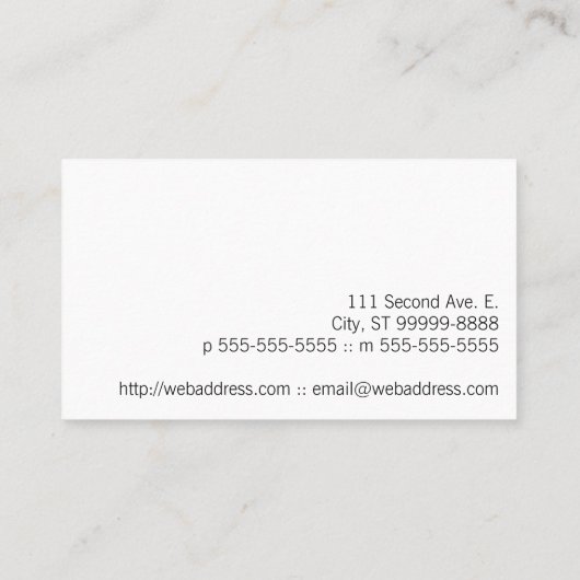 モダン懸命ハット建築アーキテクト 名刺 (裏面)