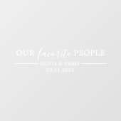 「モダン我が国お気に入りの民」の結婚鏡デカール ウィンドウサイン (シート)