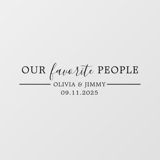 「モダン我が国お気に入りの民」の結婚鏡デカール ウィンドウサイン (シート)