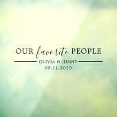 「モダン我が国お気に入りの民」の結婚鏡デカール ウィンドウサイン (シート3)