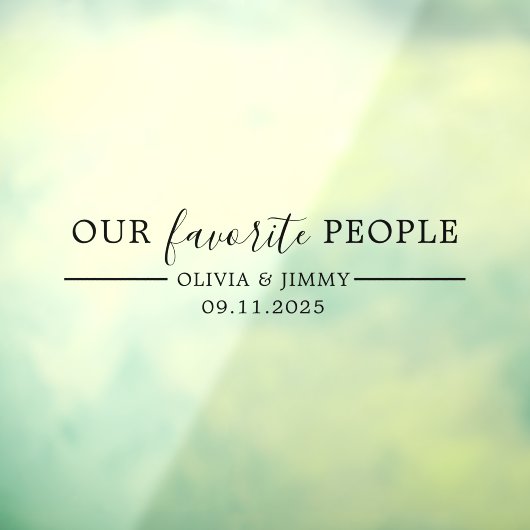 「モダン我が国お気に入りの民」の結婚鏡デカール ウィンドウサイン (シート3)