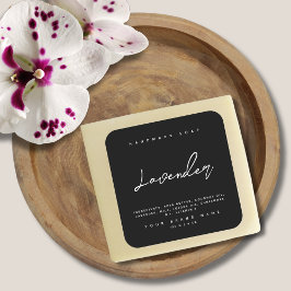 モダン手作り石鹸の黒い原料 スクエアシール