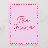モダン手書きお洒落レトロ結婚の メニュー (裏面)