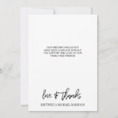 モダン手書きのフォトグラデーション サンキューカード (裏面)