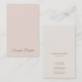 モダン手書きエレガントスクリプシンプルトテンプレート 名刺 (正面/裏面)