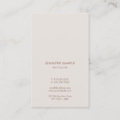 モダン手書きエレガントスクリプシンプルトテンプレート 名刺 (裏面)