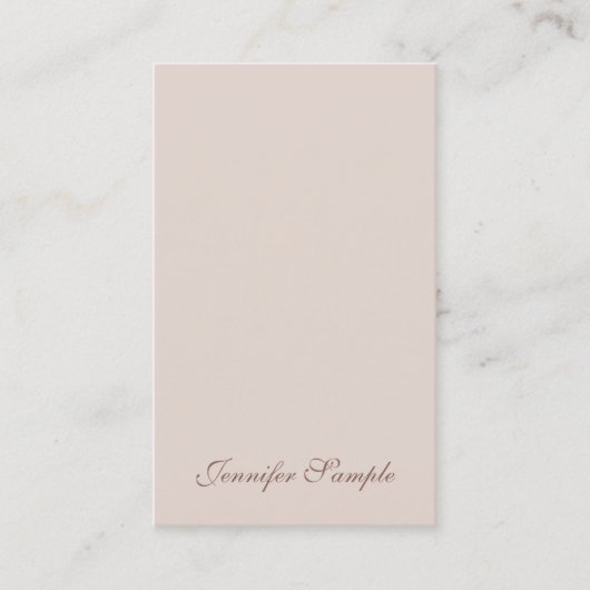 モダン手書きエレガントスクリプシンプルトテンプレート 名刺 (正面)