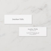 モダン手書きシンプルテンプレートシック スキニー名刺 (正面/裏面)