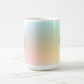 モダン手書きスクリプエレガントトカラフルトレンディー コーヒーマグカップ (中央)