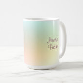 モダン手書きスクリプエレガントトカラフルトレンディー コーヒーマグカップ (正面右)