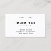 モダン手書きスクリプエレガントトシンプルのプレーン上 名刺 (正面)