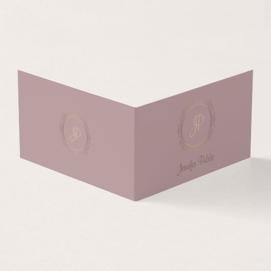 モダン手書きスクリプエレガントトテンプレートラグジュアリー 名刺 (外部)