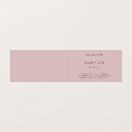 モダン手書きスクリプエレガントトテンプレートラグジュアリー 名刺 (内部フラット)