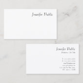 モダン手書きスクリプエレガントトミニマルテンプレート 名刺 (正面/裏面)