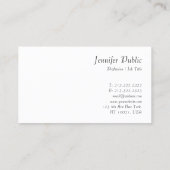 モダン手書きスクリプエレガントトミニマルテンプレート 名刺 (裏面)