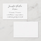 モダン手書きスクリプエレガントト 名刺 (正面/裏面)